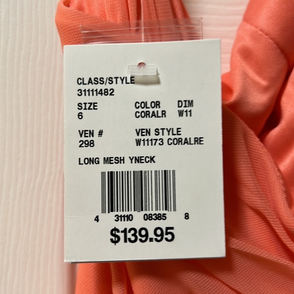 David’s Bridal Coral Bridesmaid Dress size 6 - Picture 2 of 2